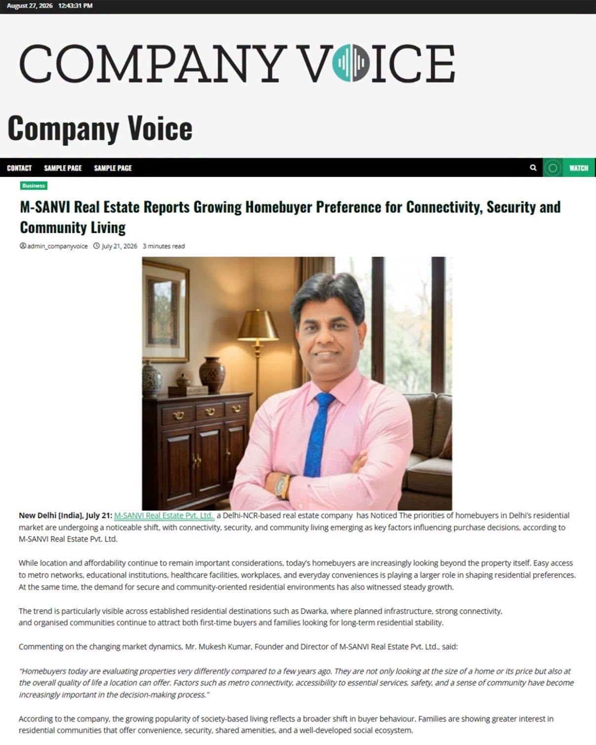 Company Voice-M-Sanvi